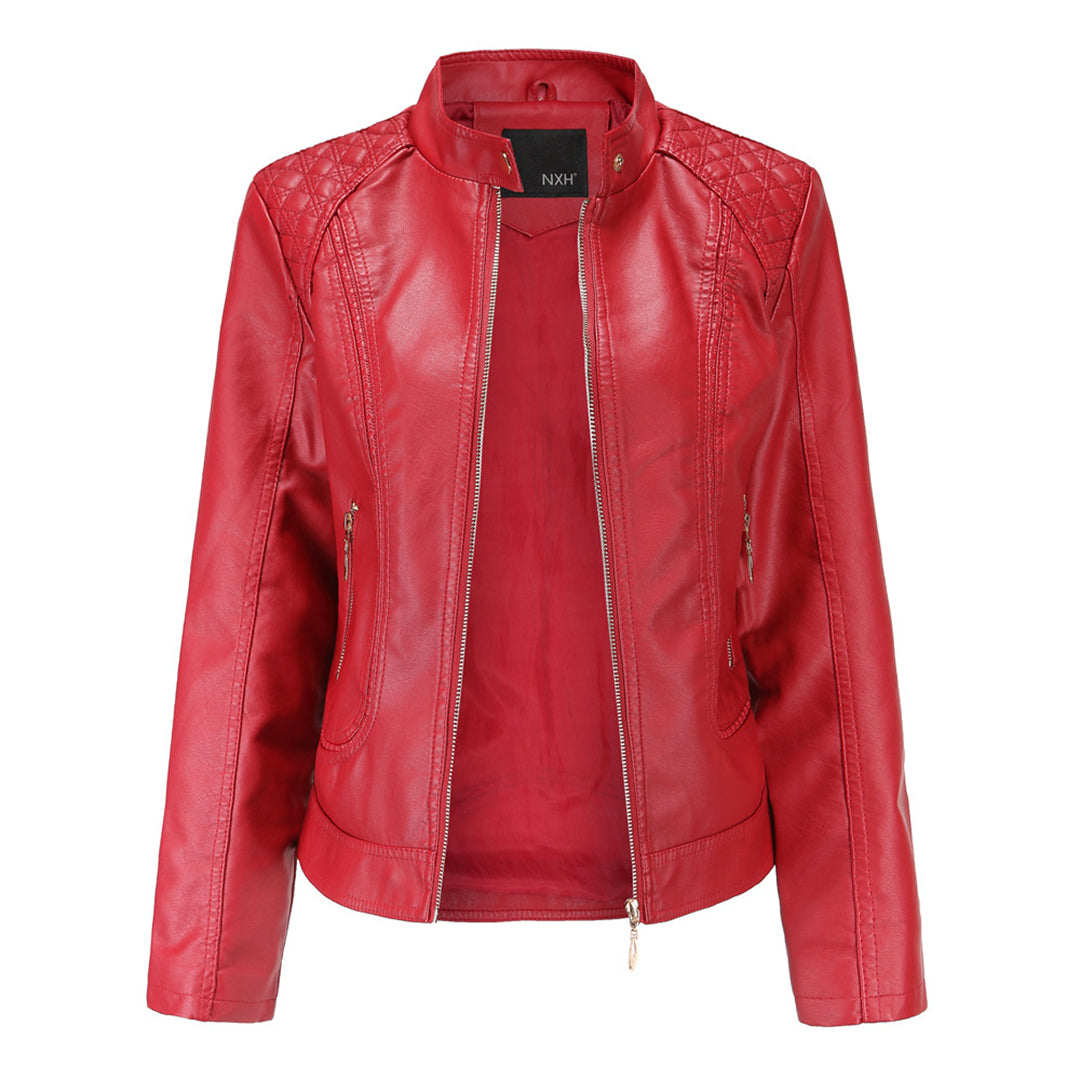 Gisela | Elegante Lederoptik-Jacke