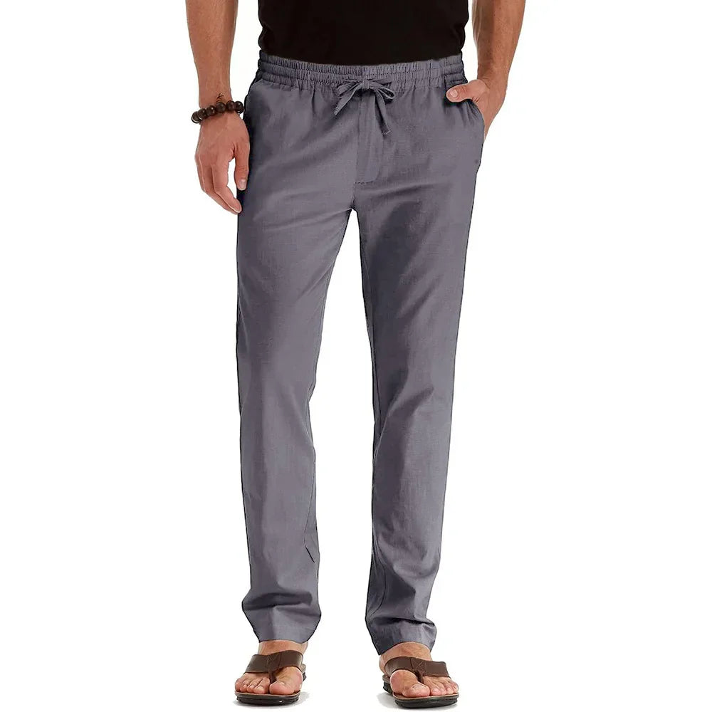 Pantalon en Coton-Lin