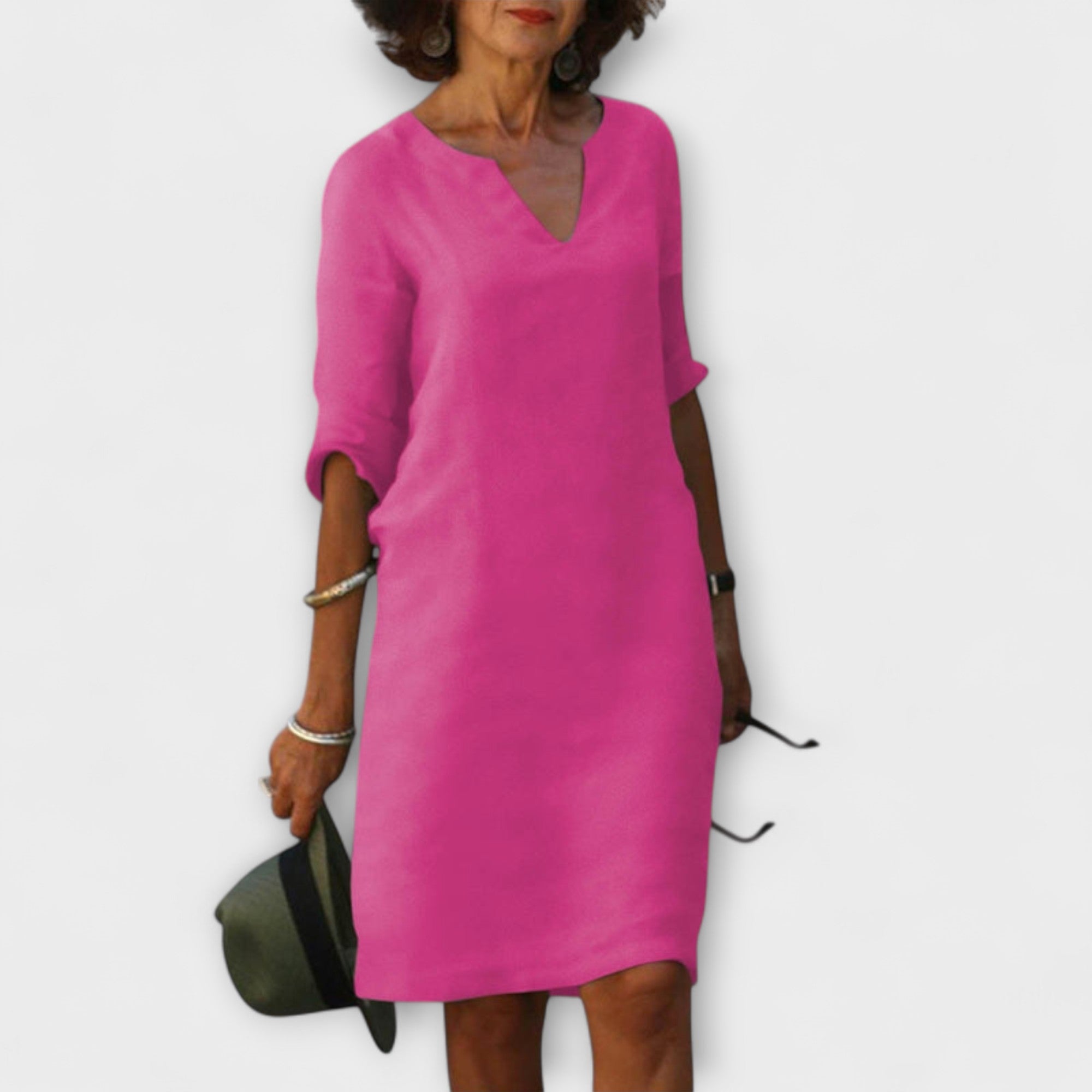 Ellyse - Stilvolles Sommerkleid mit V-Ausschnitt