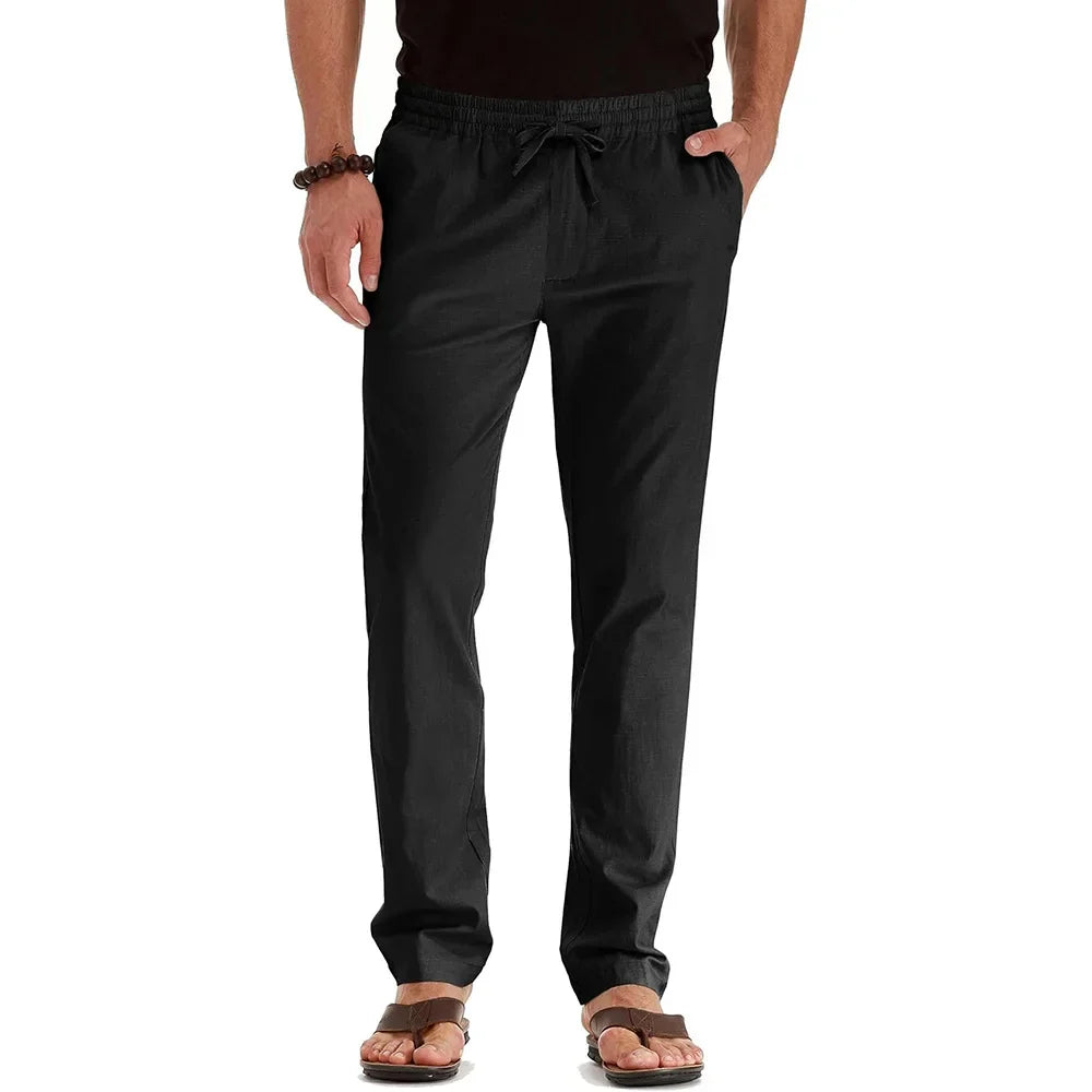 Pantalon en Coton-Lin
