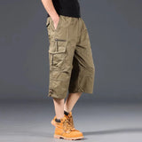 Shorts Cargo en Coton Long