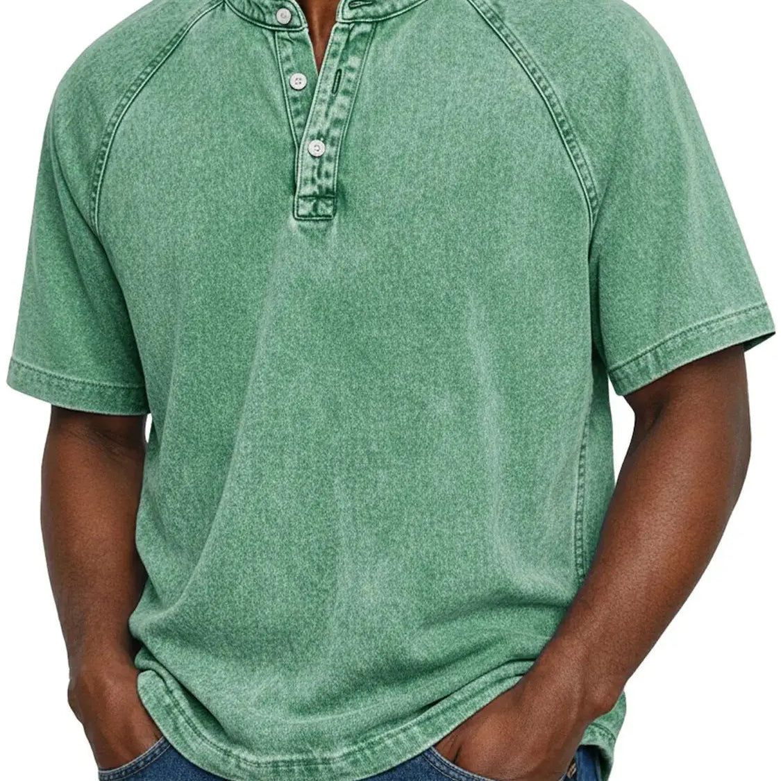 Chemise vintage à boutons pour hommes