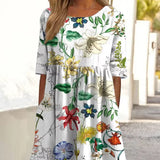 Mirevna - Florales Fließendes Maxikleid