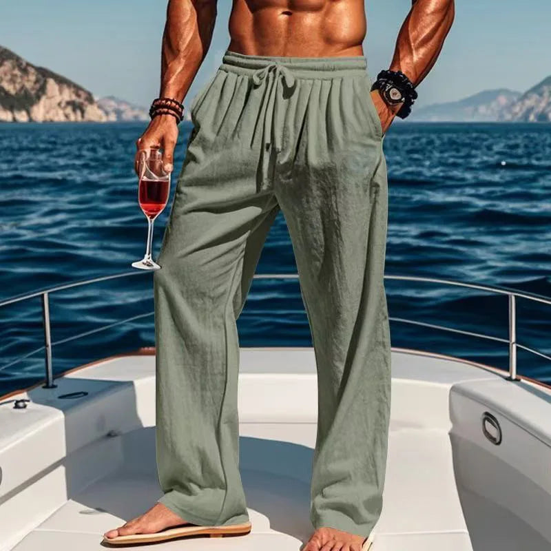 Pantalon en Lin Hawaii
