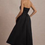 ANNE | Stilvolles Midi-Kleid mit Schulterfreiem Ausschnitt
