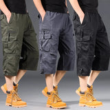 Shorts Cargo en Coton Long