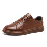Klassische Leder Slip-On Schuhe
