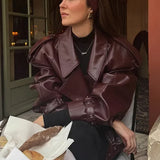 Drune | Kurze Lederjacke Damen
