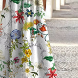 Mirevna - Florales Fließendes Maxikleid
