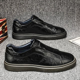 Klassische Leder Slip-On Schuhe