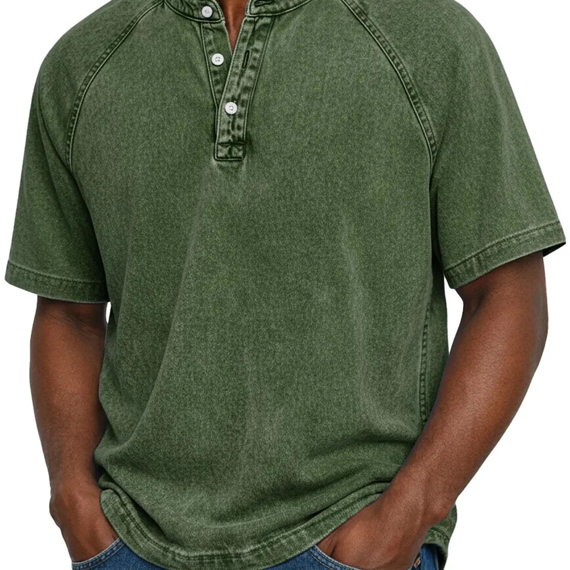 Chemise vintage à boutons pour hommes