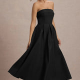 ANNE | Stilvolles Midi-Kleid mit Schulterfreiem Ausschnitt