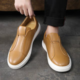 Lässige Leder Slip-On Schuhe