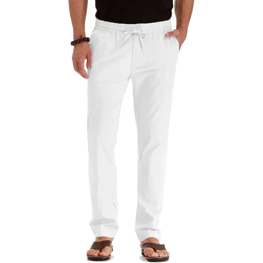 Pantalon en Coton-Lin