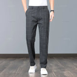 Pantalon Élastique à Carreaux
