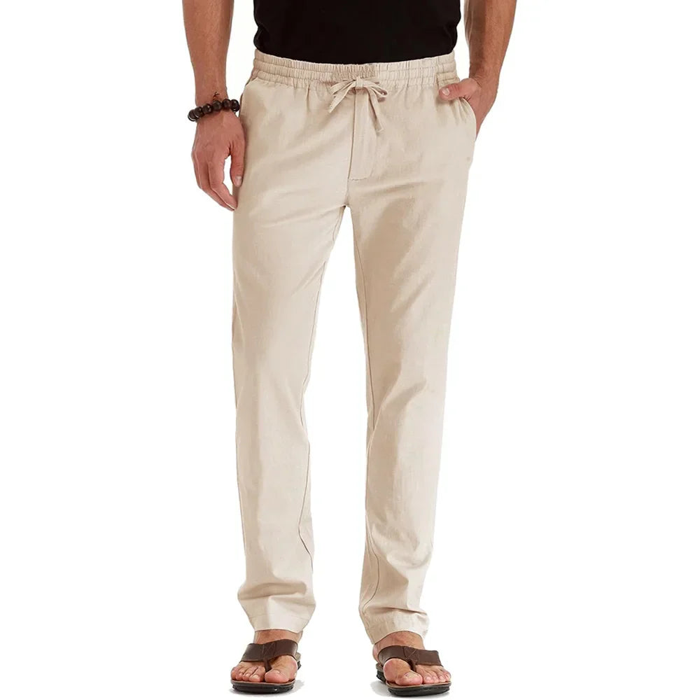 Pantalon en Coton-Lin