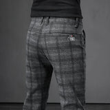 Pantalons Décontractés à Carreaux