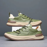 Chaussures en Cuir à Semelle Élevée