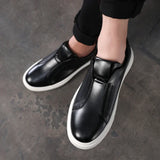 Lässige Leder Slip-On Schuhe