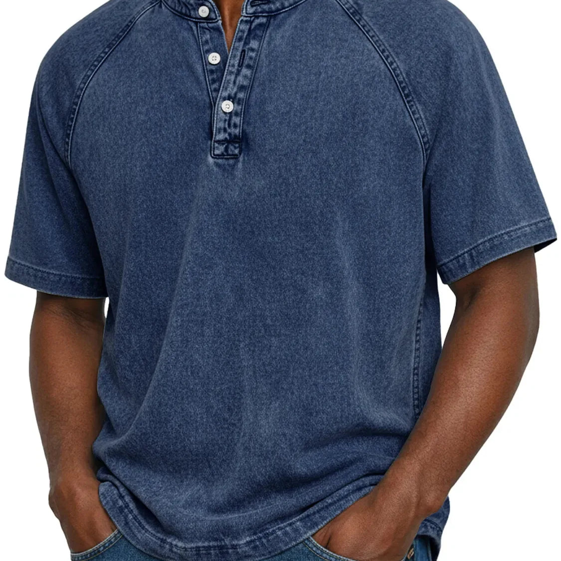 Chemise vintage à boutons pour hommes