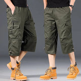 Shorts Cargo en Coton Long