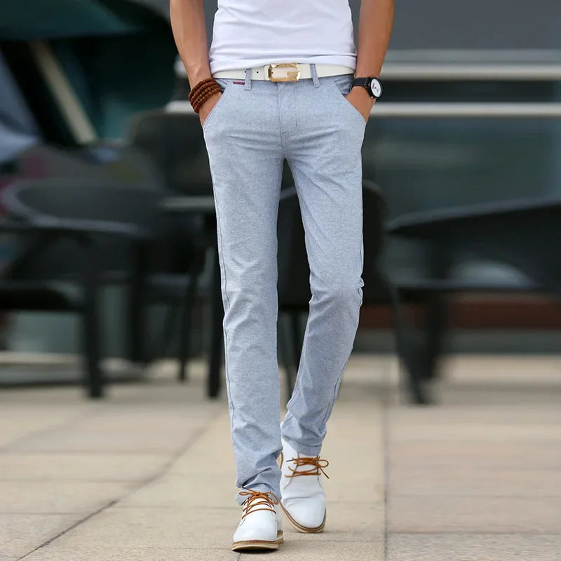 Pantalons en Lin Slim Fit