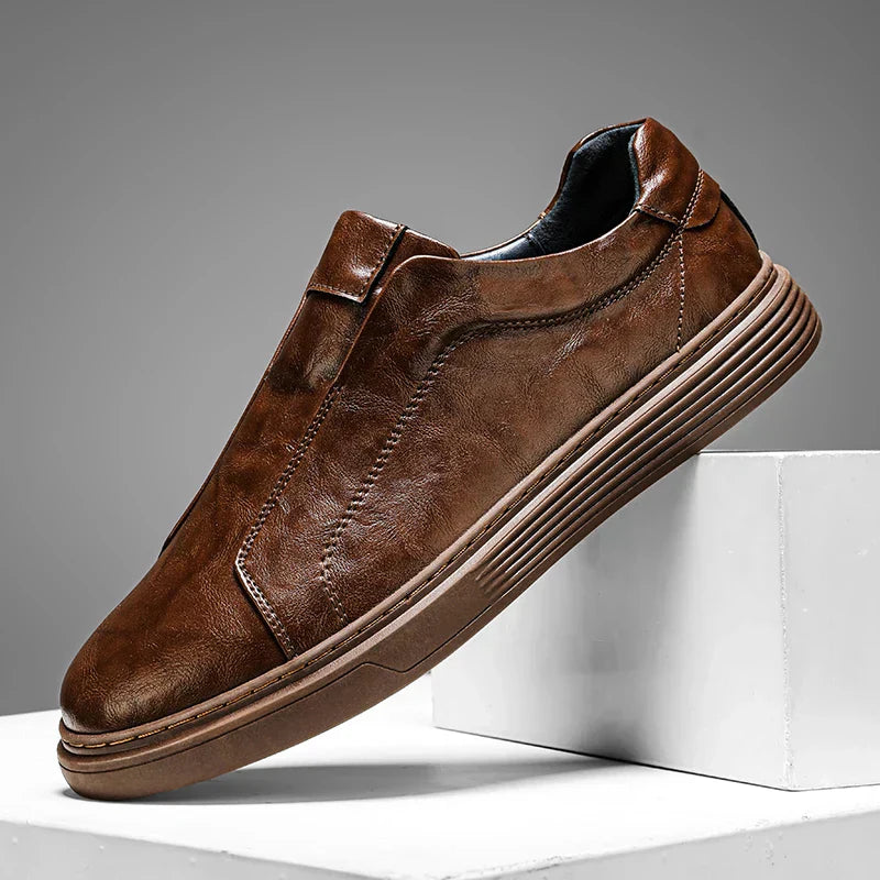 Klassische Leder Slip-On Schuhe