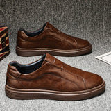 Chaussures Classiques en Cuir Slip-On