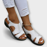 Christina – Orthopädische Leder-Sandalen mit komfortablem Absatz