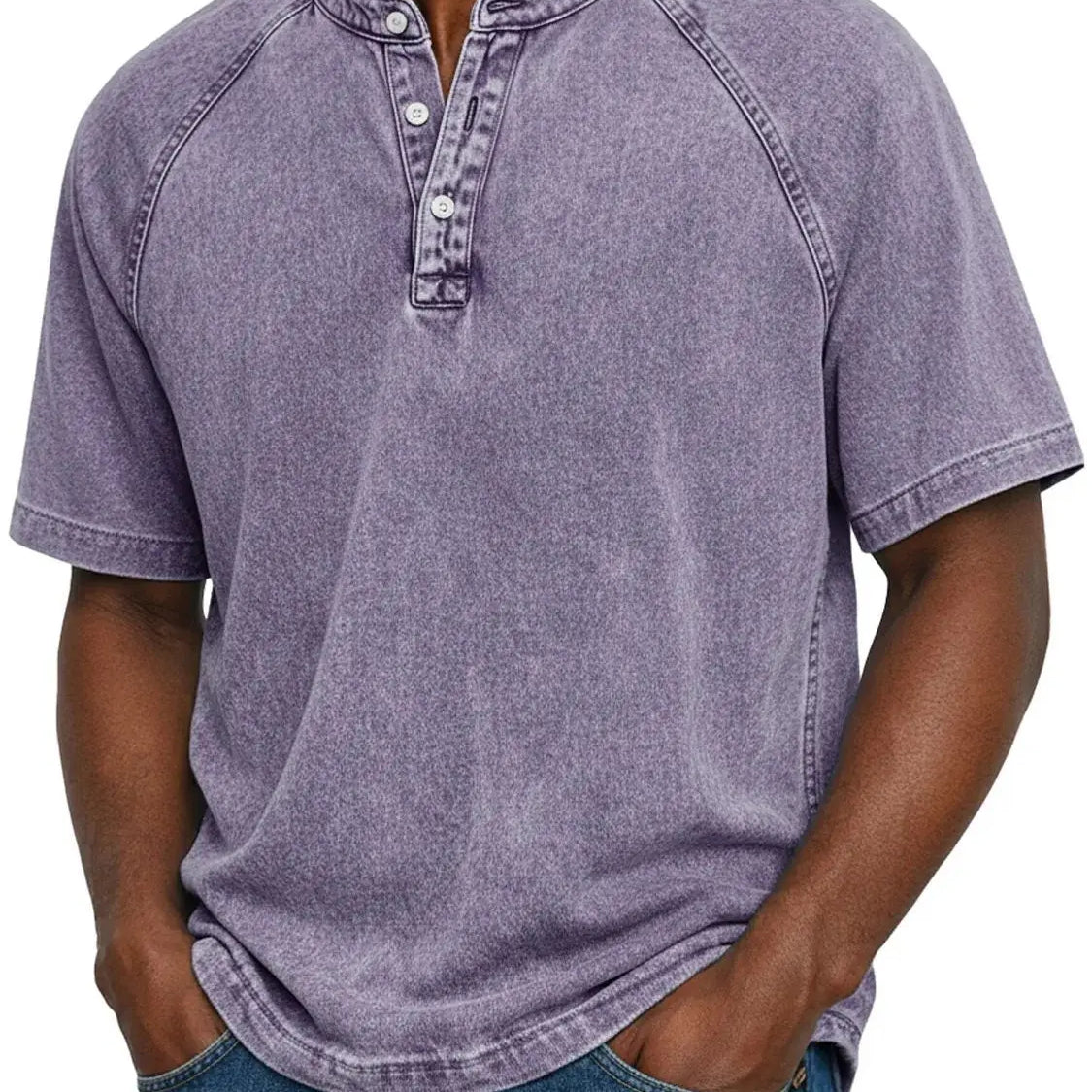 Chemise vintage à boutons pour hommes