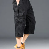 Shorts Cargo en Coton Long