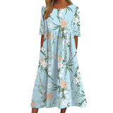Kaelith - Florales Fließendes Maxikleid