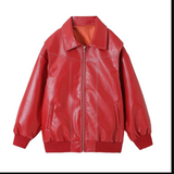 Drune | Oversized Lederjacke für Damen | Trendy und Bequem