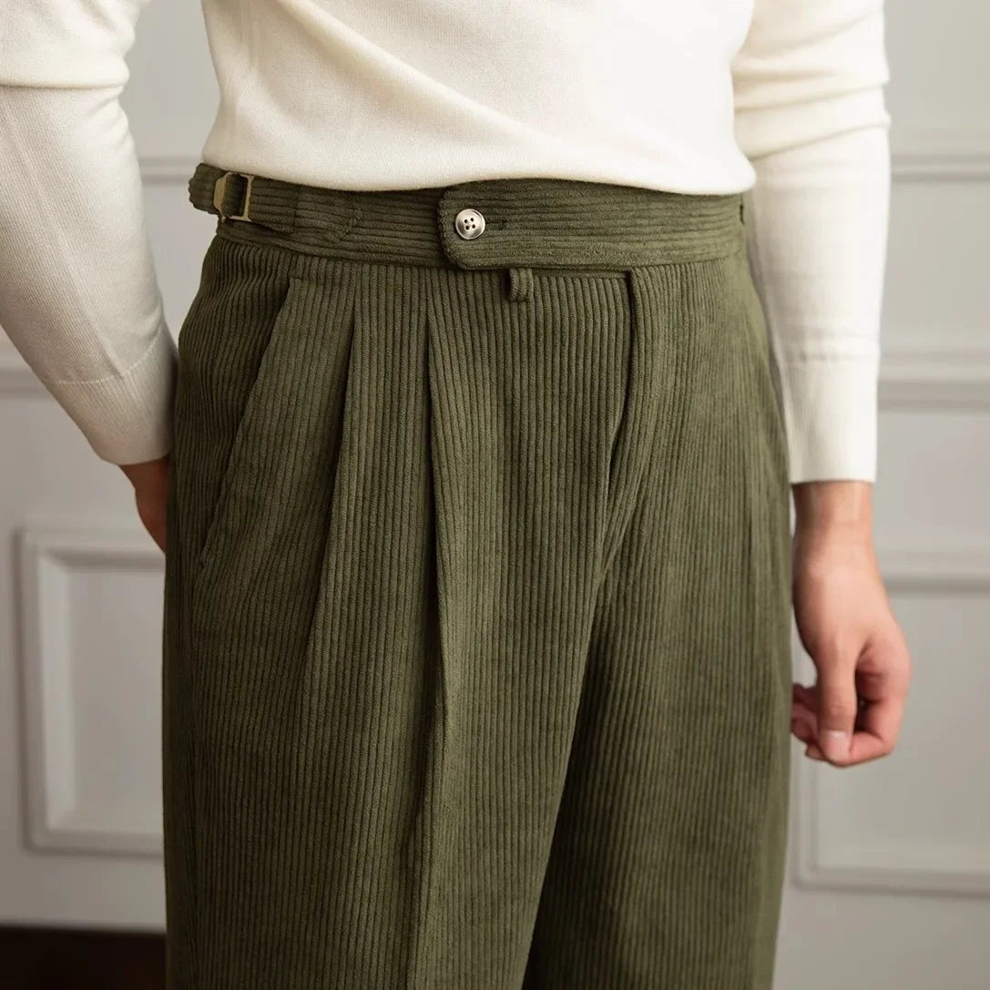 Pantalon en velours côtelé premium