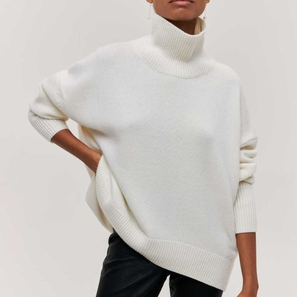 Gerda | Rollkragen-Kabelstrickpullover