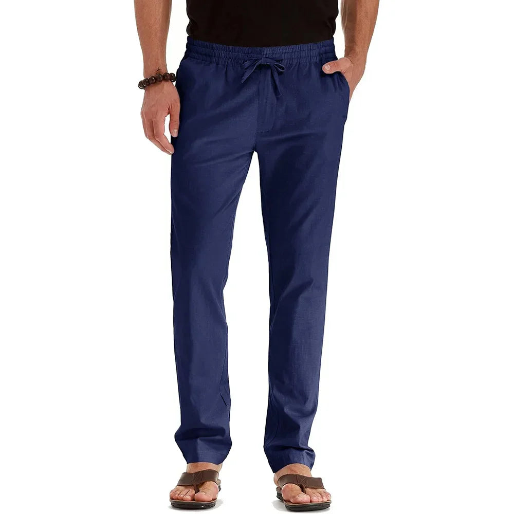 Pantalon en Coton-Lin