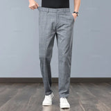 Pantalon Élastique à Carreaux