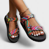 Sommerliche Flache Damen Sandalen aus Hanfseil
