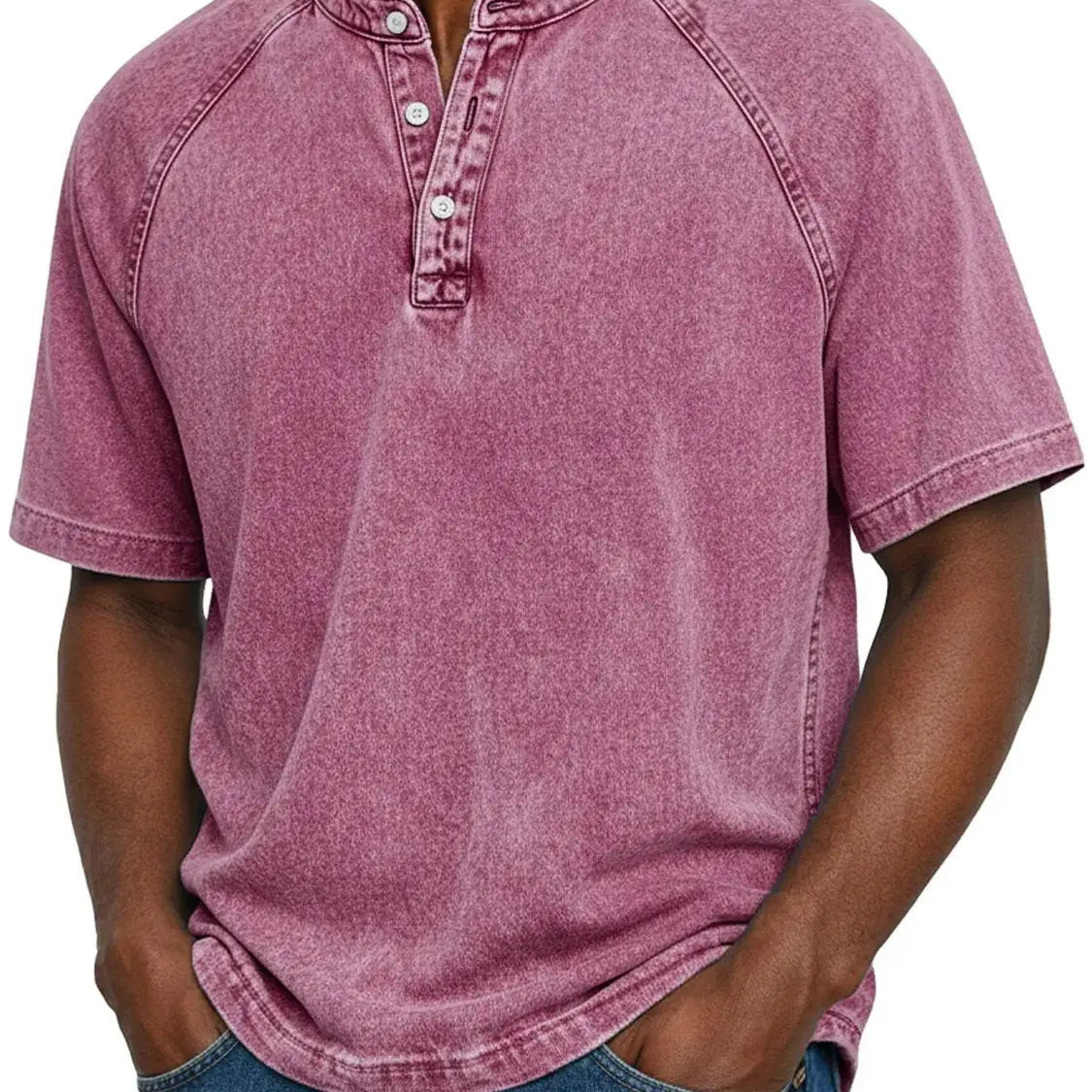 Chemise vintage à boutons pour hommes