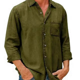 Chemise - Mélange de Denim Longue