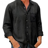 Chemise - Mélange de Denim Longue