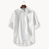 Elegante Mandarin-Kragen Hemd