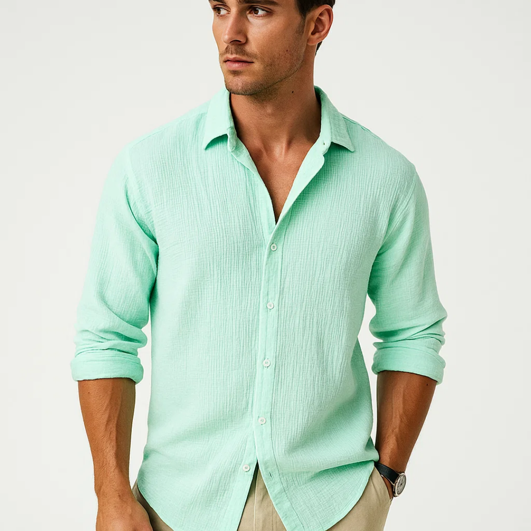 Chemise - Col Intelligent Bouton Complet
