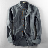 Chemise - Stehkragen Vintage Knopf