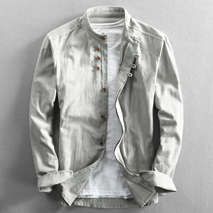 Chemise - Col Montant Bouton Vintage