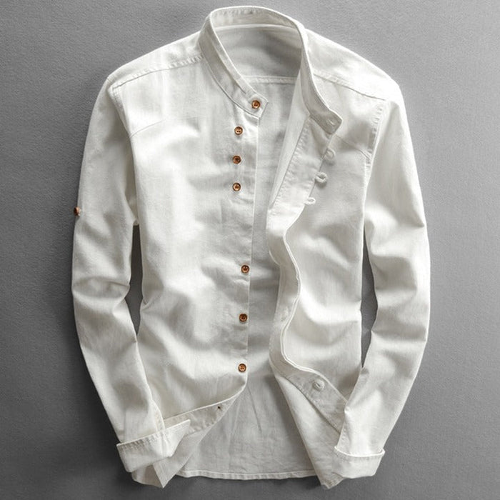 Chemise - Col Montant Bouton Vintage