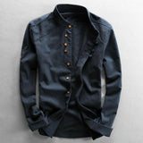 Chemise - Stehkragen Vintage Knopf