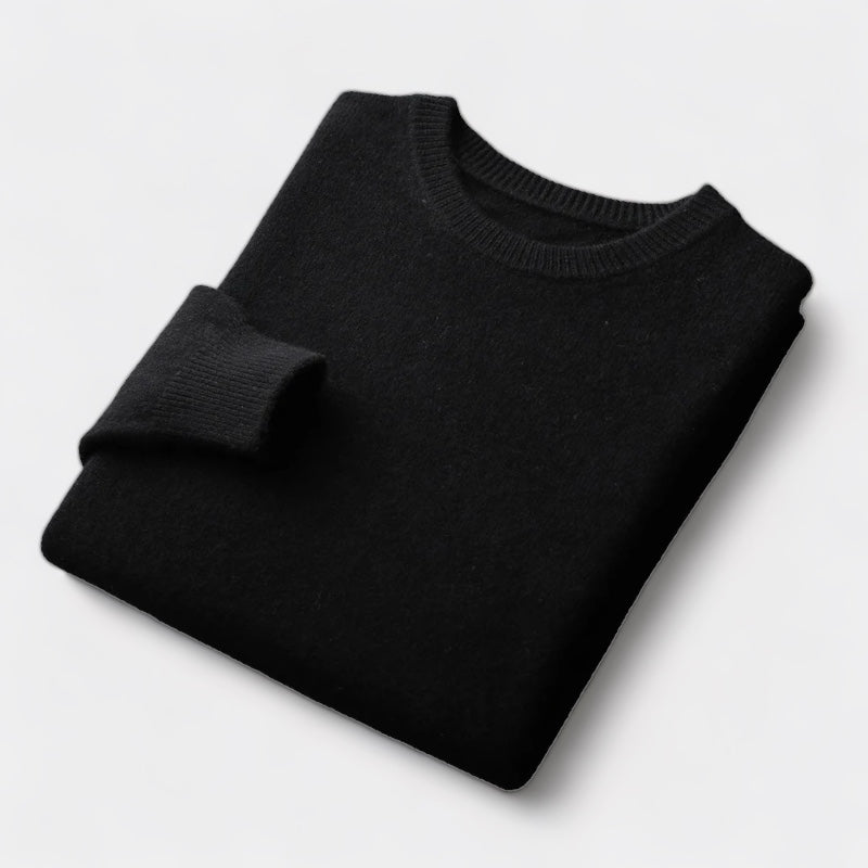 João - Pull à col rond en maille mélangée