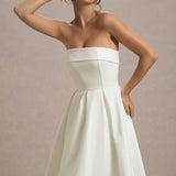 ANNE | Stilvolles Midi-Kleid mit Schulterfreiem Ausschnitt