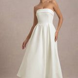 ANNE | Stilvolles Midi-Kleid mit Schulterfreiem Ausschnitt